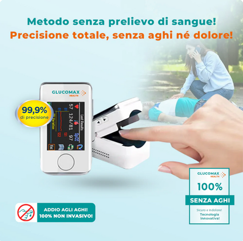 PuraGLYCEMIA™ | GlucoMax Misuratore Glucosio Laser non Invasivo
